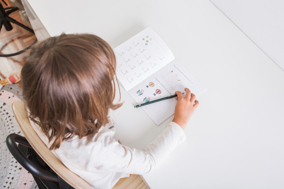 kid preparing mathematics